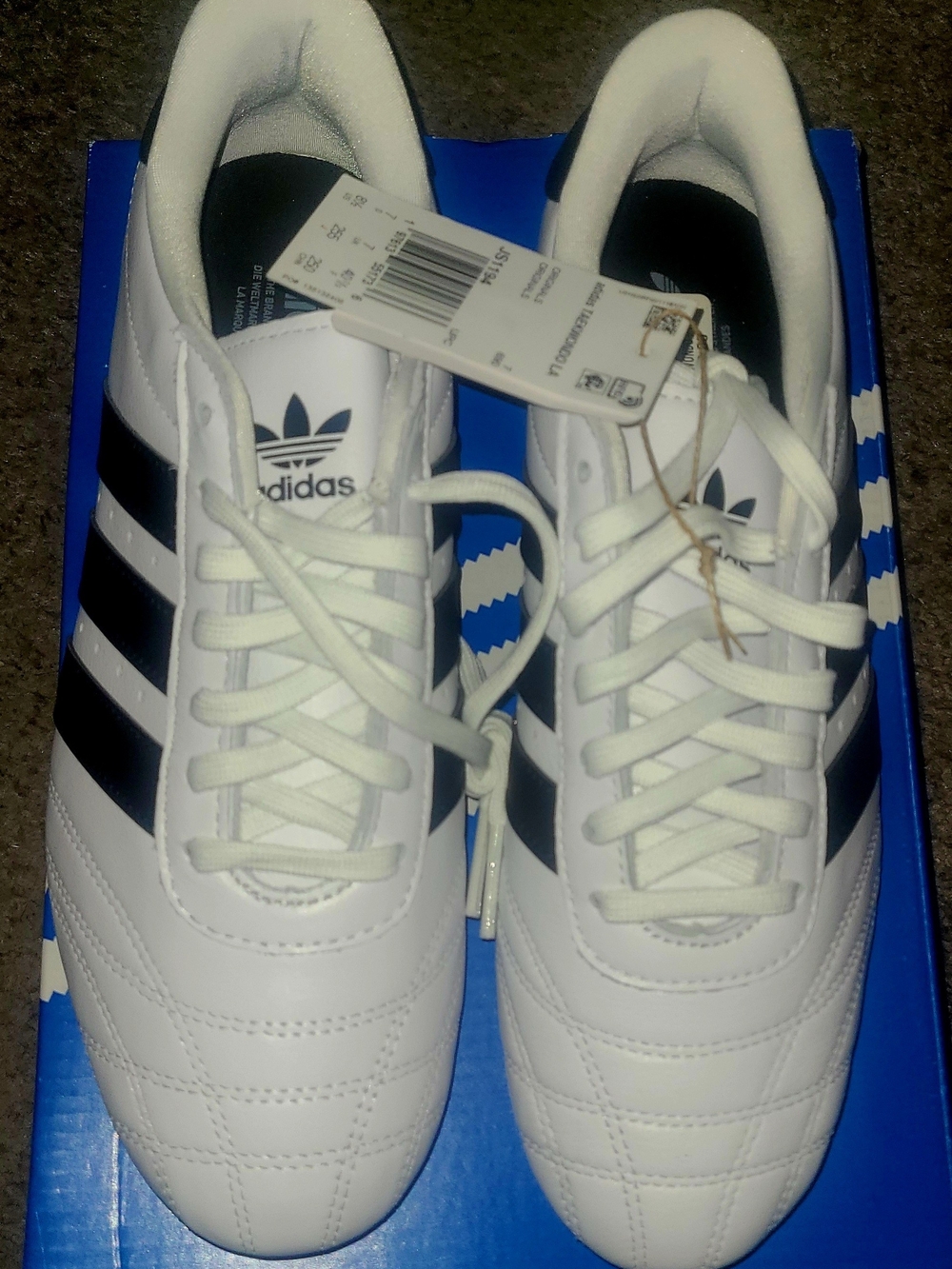Adidas Taekwondo Lace White & Black Classic Athletic Sneakers